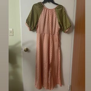 ASOS design midi dress with back opening, polka dot